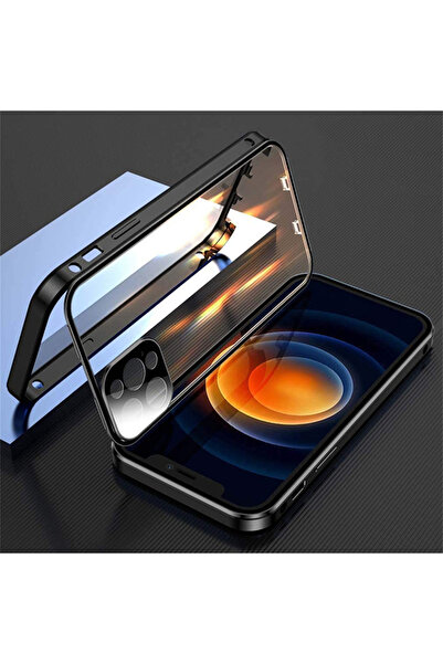 Choice33 For iPhone 15 Pro Max Black 360°Full Protection Metal Magnetic Doubl...