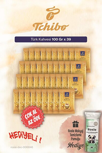 Tchibo 39-Pack Buy More Pay Less Turkish Coffee 100 Gr and Cotton