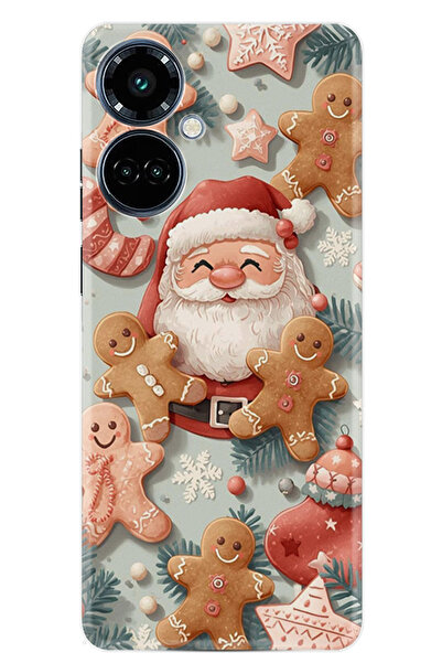 TECNO غطاء حماية لهاتف Camon 19 Pro بتصميم السنة الجديدة ونقوش عيد الميلاد-14...