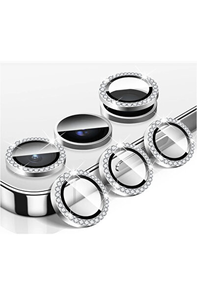 SOLİD CASE Galaxy S24 Plus Stoned Glossy Camera Lens Protector Glass and Frame Camera Protection Lens