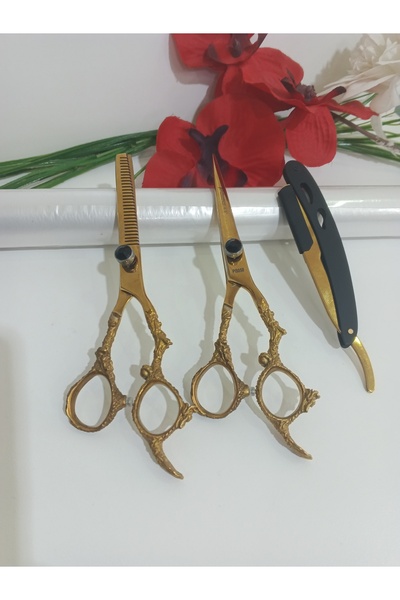 SMP Princo dıragon Profesyonel Berber makas seti 3 lü japon