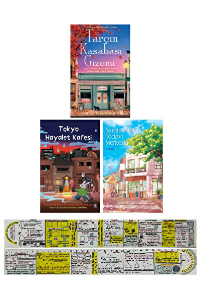 Yuzu Kitap Tarçın Kasabası Gizemi + Tokyo Hayalet Kafesi + Yarlı Kalpler Teda...