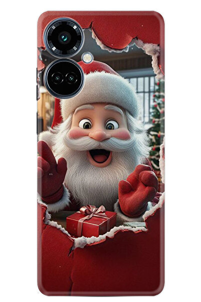 TECNO غطاء حماية لهاتف Camon 19 Pro بتصميم السنة الجديدة ونقوش عيد الميلاد-15...