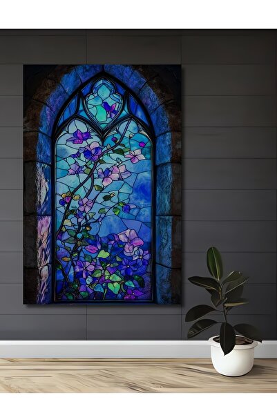 Teona Ahşap Mor Mor Menekşe Zambak Sanat Ahşap Dekoratif Ev,Antre,Salon,Ofis,...