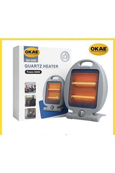 Generic OKAE Electric Desk Heater with Tip-Off Protection System, Portable Quartz Home Electric Heater, 300W