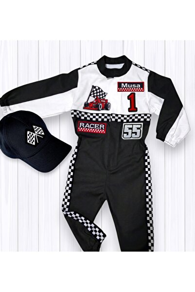 Mum Design Gifts SİYAH YARIŞÇI TULUMU / FORMULA F1