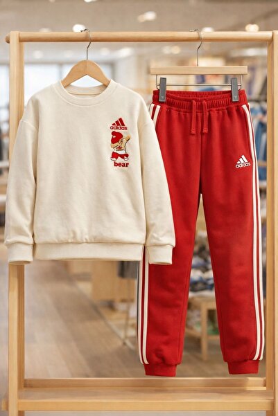Alvadonna Boy's Red Bear Bottom and Top Set