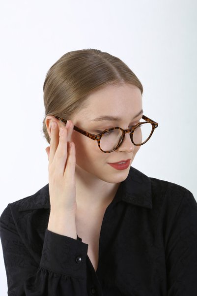Straight Light Women's Leopard Frame Unisex Blue Light Blue Block Filtered Stylish Design Computer and Screen Glasses