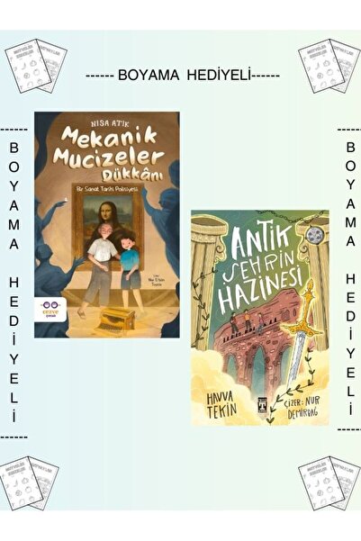 Timaş Yayınları Boyamalı Mekanik Mucizeler Dükkanı Antik Şehrin Hazinesi Tari...