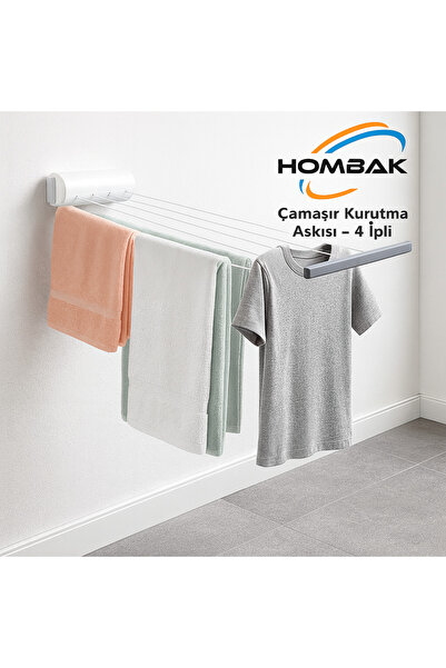 ozbience Pratik Çamaşır Kurutma Askısı, 4 İplikli, Dayanıklı ve Kullanışlı