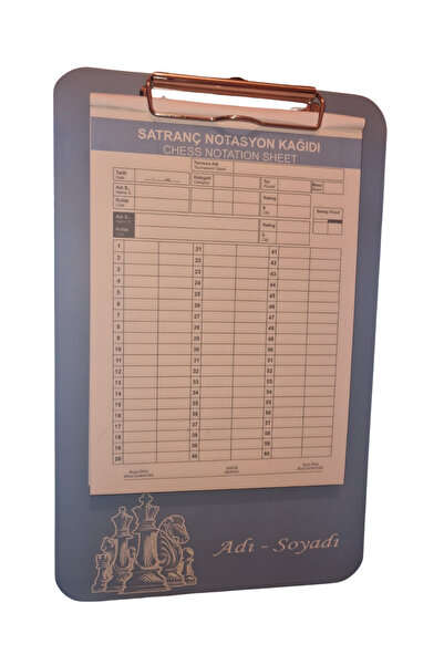 Aklımla Oynuyorum Satranç notasyan altlığı ve koçanı