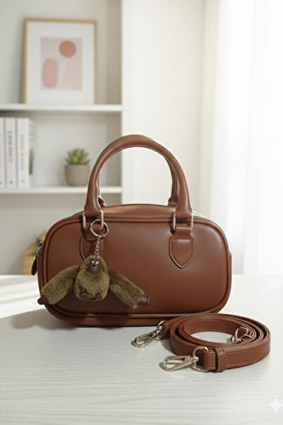 Gebiç Women's Bag Hand and Shoulder Bag with Teddy Bear Accessories