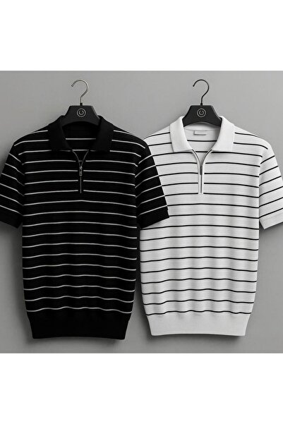 LC Waikiki 2 li kampanyalı yazlık kısa kol fermuar detaylı triko tişört / t-s...