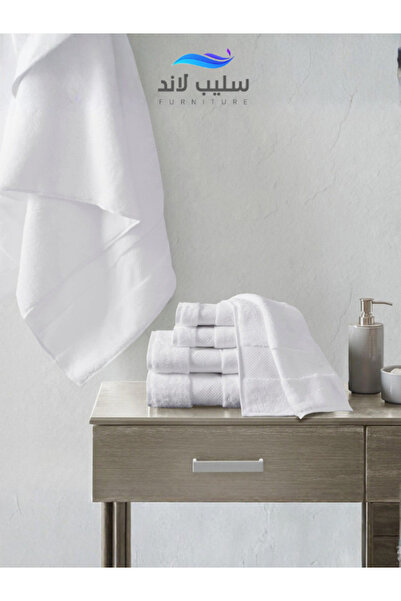 SLEEPLAND بكج لباد فندقي 200×200 14 سم + واقي مرتبة + واقي مخدة + مخدتين فندقية + منشفة قطن