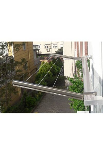 ozbience Alüminyum Balkon Çamaşır Askılığı ve Çamaşır İpi Seti