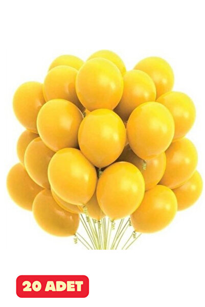 Baloncu Nene 20 Adet Sarı Pastel Balon Doğum Günü Kutlama Sürpriz Malzeme ve ...