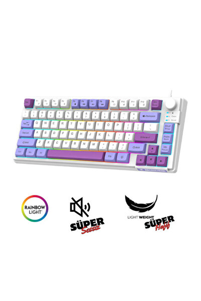 Hietech Kablolu Oyuncu Klavye Süper Hafif Sessiz Gaming & Office Göstergeli S...