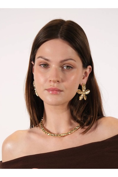 OneArjethnic Altın kaplama kalın boncuk tasarım kolye