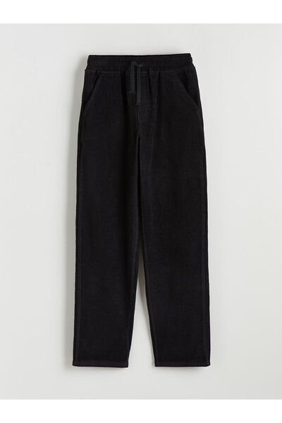 LC Waikiki Pantaloni pentru băieți din catifea cu talie elastică LCW KidsBlack