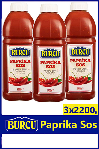 BURCU Paprika Sos 2200 gr x 3 Adet