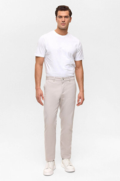SÜVARİ Regular Fit Caesar Beige Men's Trousers Pn2020500711
