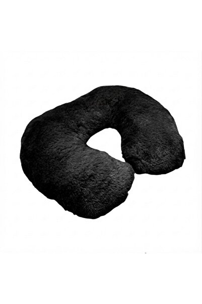 Oto Aksesuarcım Pernă de călătorie din blană moale și păroasă, neagră