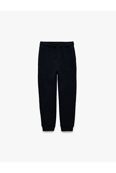 Koton Βαμβακερό υφή Basic Jogger Navy Blue Παντελόνι για αγόρια 6WKB40004TK