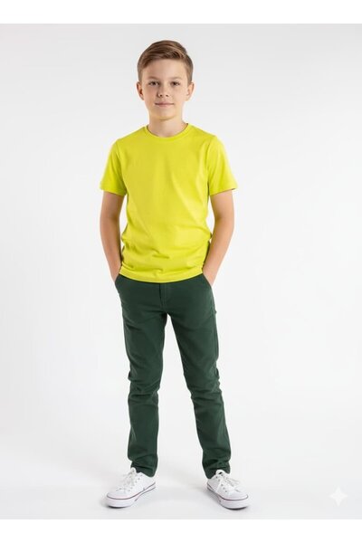 Bumbăcel Tricou băieți uniton cu decolteu rotund din bumbac