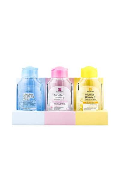 roseberry Micellar Water Cleansing and Makeup Removal 3-Pack, Rose Berry