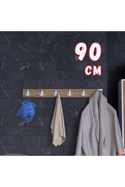 Modilayn ARI Serisi (86,4x9,6 cm) 6' lI Set 18 Kancalı Banyo Askısı | Ekstra ...