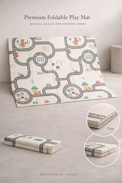 Urrenn Premium Dizayn Katlanabilir Çocuk Bebek Oyun Matı Aktivite Halısı 2026...