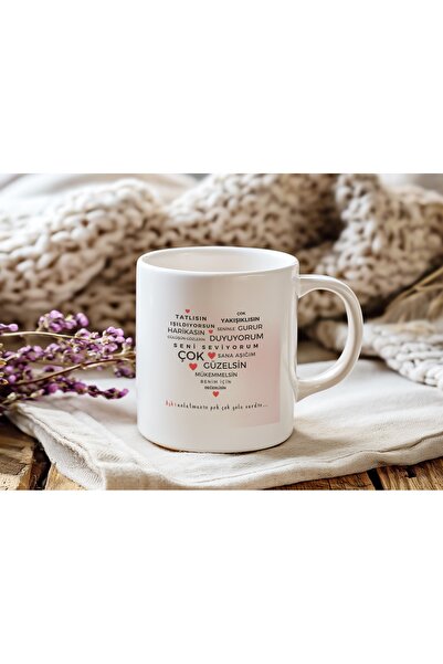 Beramussa Heart Inside Love Message Mug – Romantic, Loving Words Gift for Your Loved One, Personalized Cup
