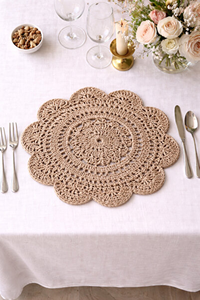 TOM COMPANY Kağıt İp Amerikan Servis-Supla-2'li (36 cm)-Vizon