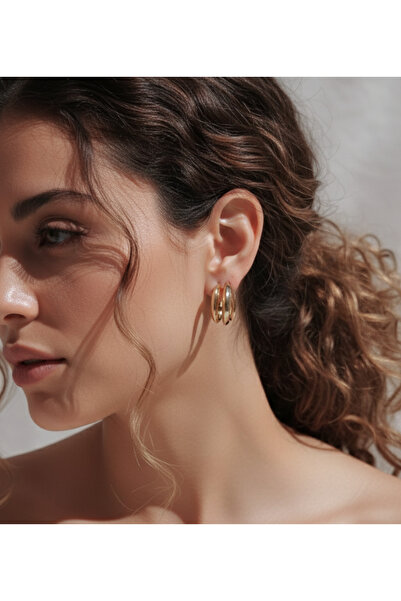 canlisepet Thick Hoop Earrings Women's Triple Hoop