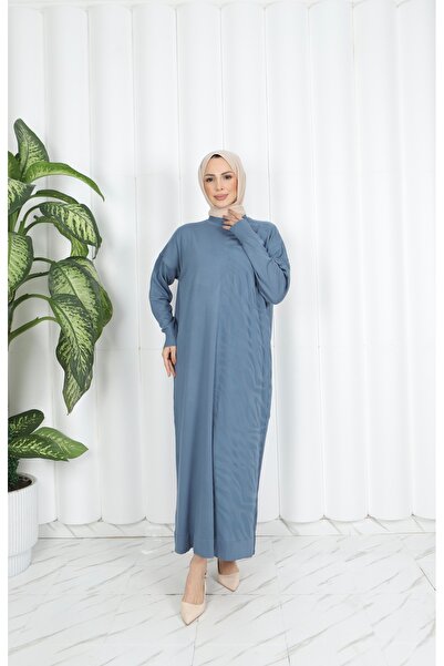 NİSUM MODA Zebra Patterned Mercerized Dress