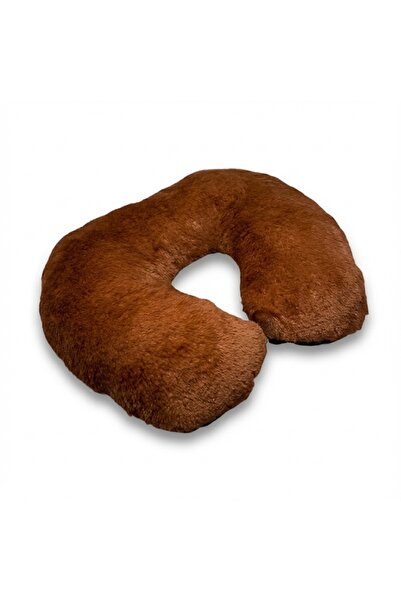 Oto Aksesuarcım Mekani krzneni Pliš krzneni putni jastuk za vrat, braon