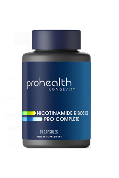 ProHealth Longevity نيكوتيناميد ريبوسيد برو كومبليت - 500 ملغ مالات هيدروجين نيكوتيناميد ريبوسيد + 500 ملغ ترانس-ريسفيراترول + 100 ملغ تي