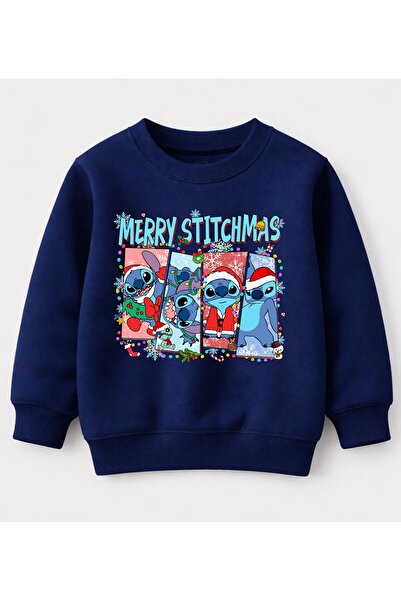 Efendioğlu Design Sweatshirt 4 Photo Stitchmas Printed New Year Christmas 3 Y...