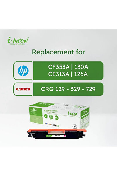 I-AICON خرطوشة حبر ليزر أرجوانية متوافقة CF353A 130A CE313A 126A CRG-129-329-729 سعة 1000 صفحة