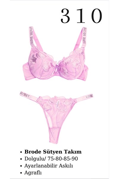 CHARM Tılsım Lingerie Kadın Brode Sütyen Takım