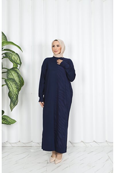 NİSUM MODA Zebra Patterned Mercerized Dress