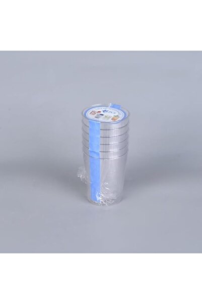 Generic مجموعة من 6 أكواب بلاستيكية شفافة