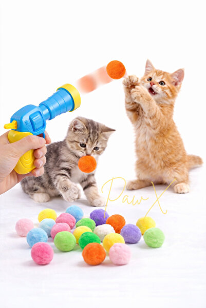 PapyonPet Yavru ve Yetişkin Kediler İçin İnteraktif Kedi Oyuncağı Yumuşak Pel...