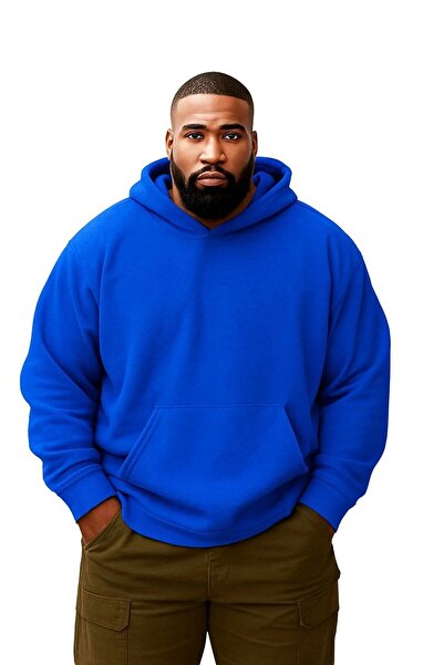 oneagılyazı 3 Yarn Combed Cotton Plus Size Unisex Sweatshirt