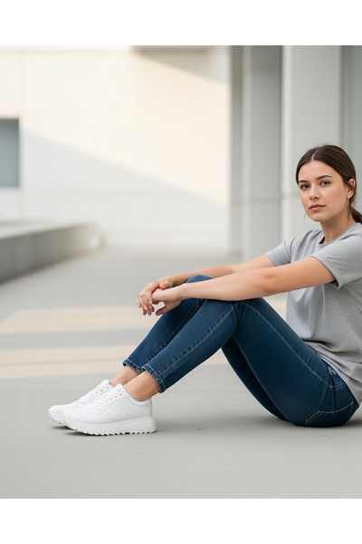 Black Bear Günlük Kullanım Rahat Ve Şık Spor Ayakkabı Kadın Sneaker
