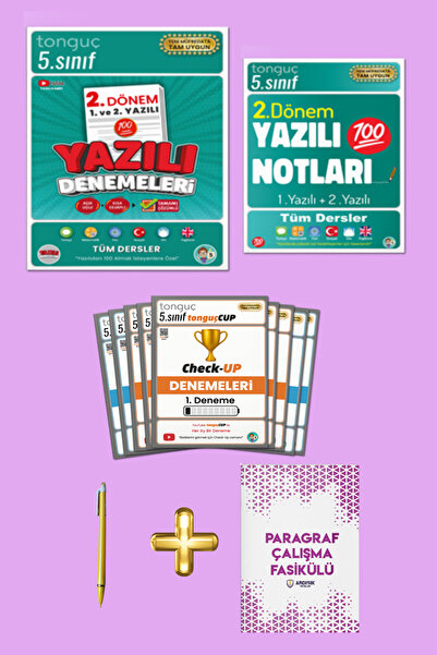 Tonguç Yayınları 5. Sınıf 2. Dönem Yazılı Notları + 2. Dönem Yazılı Denemeler...