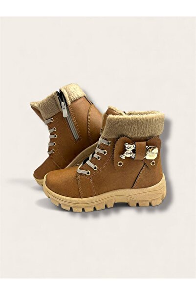 BOZAN Sandero Kahverengi İçi Yünlü-Tokalı Kız Çocuk Botu