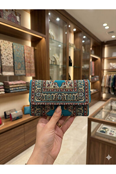 Gamy Bags Ethnic Patterned Bohemian Women's Wallet-Turkish Motif Woven Wallet-Autentic Woven Kilim Motif Wallet