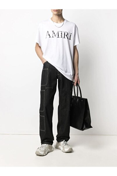 H&GHAMLEGİYİM Print Regular Fit White T-Shirt