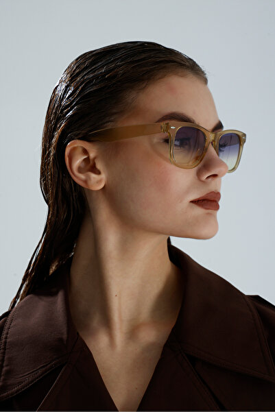 miii Transparent Honey Gradient Uv Protection Sunglasses